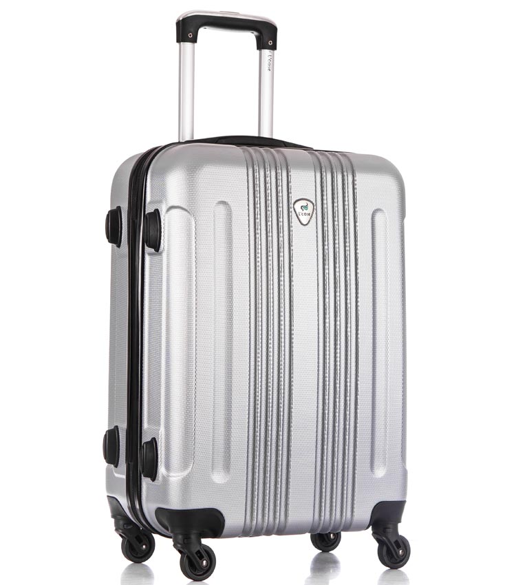 Средний чемодан спиннер Lcase Bangkok light-grey (63 см)