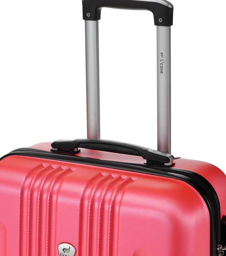 Средний чемодан спиннер Lcase Bangkok peach pink (63 см)