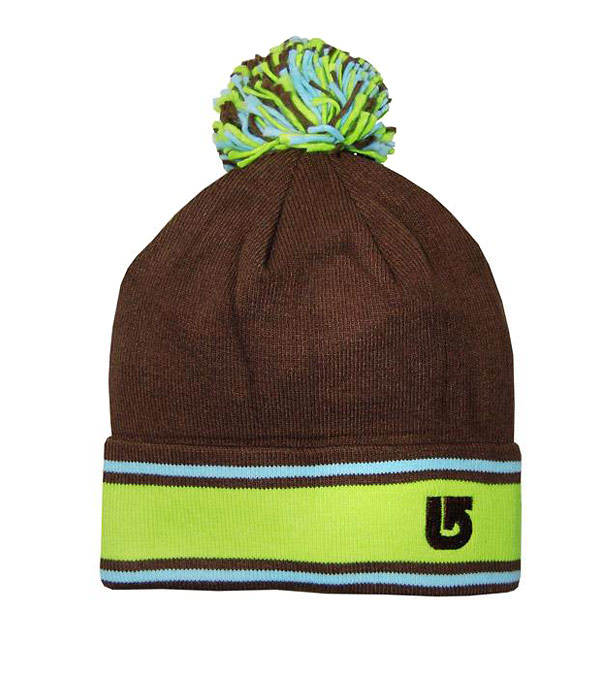 Зимняя шапка с помпоном Burton brown-green