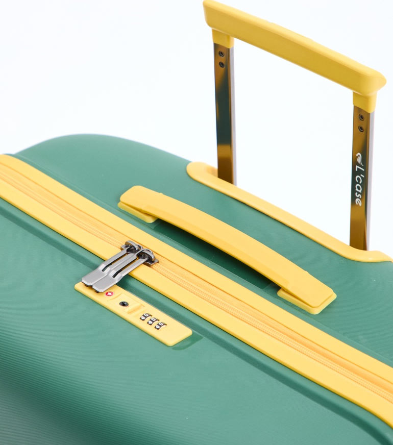 Большой чемодан L-case Miami L (77 cm) - green-yellow