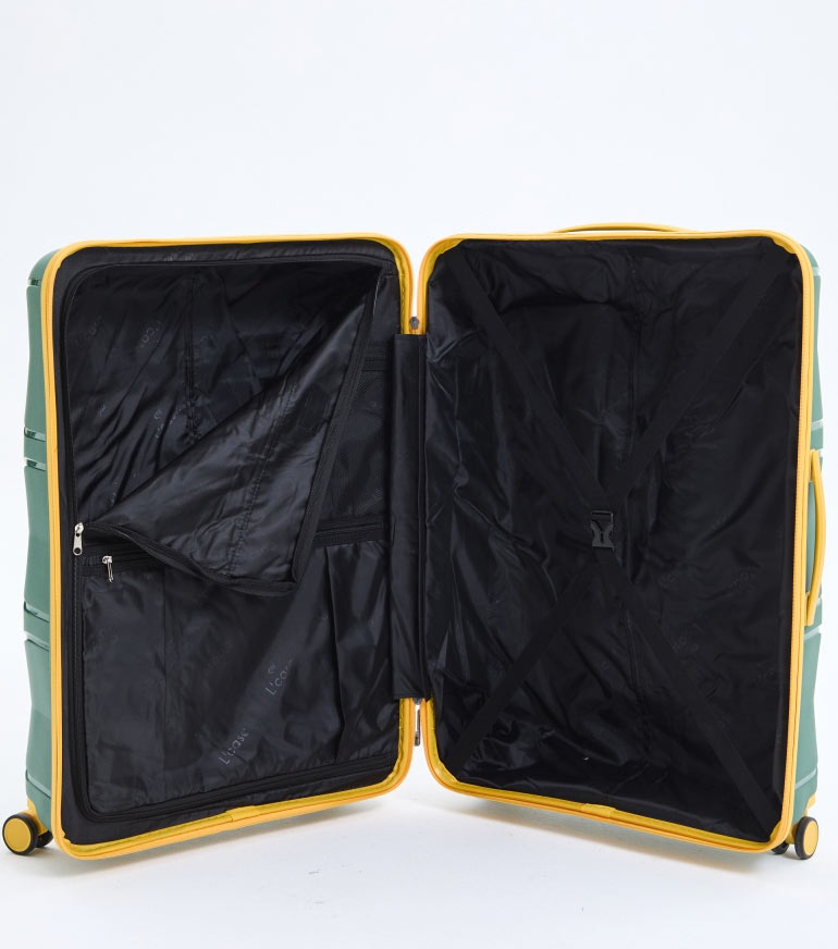 Большой чемодан L-case Miami L (77 cm) - green-yellow