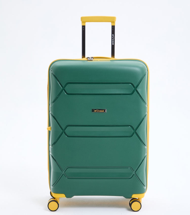 Средний чемодан L’case Miami M (67 cm) - green-yellow