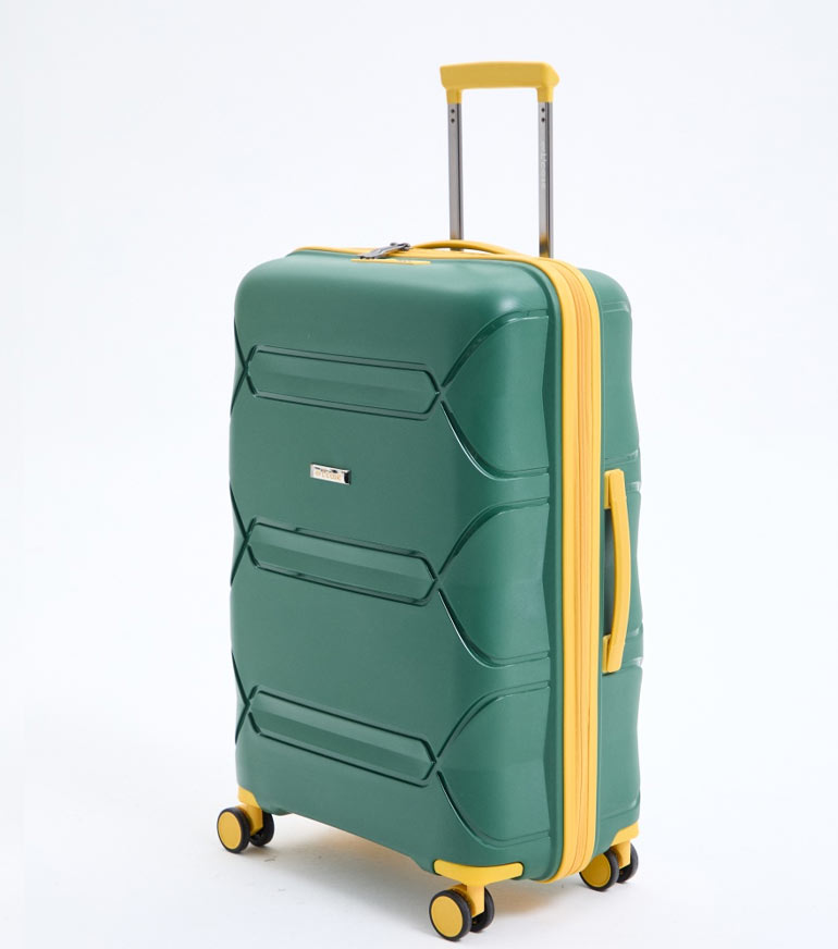 Средний чемодан L’case Miami M (67 cm) - green-yellow