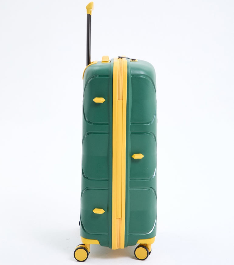 Средний чемодан L’case Miami M (67 cm) - green-yellow
