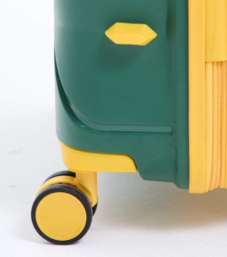 Средний чемодан L’case Miami M (67 cm) - green-yellow