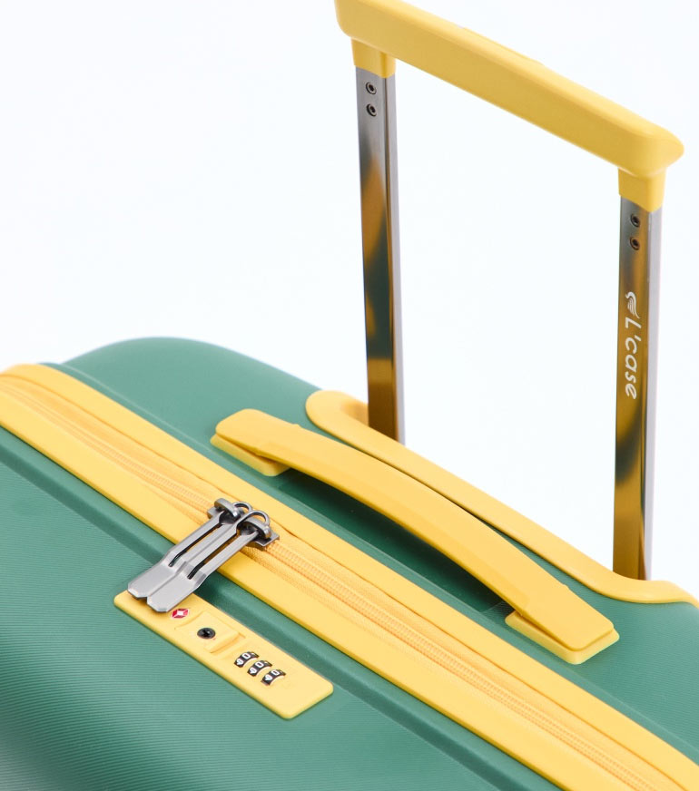Средний чемодан L’case Miami M (67 cm) - green-yellow