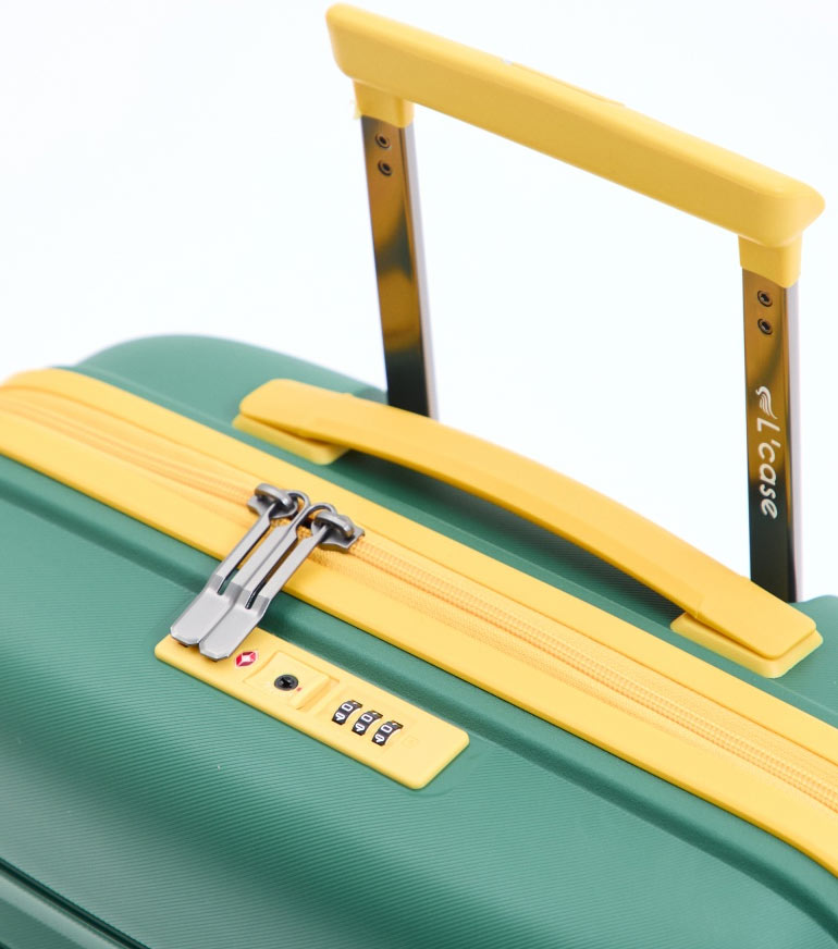 Малый чемодан L-case Miami S (55 см) - green-yellow ~ручная кладь~