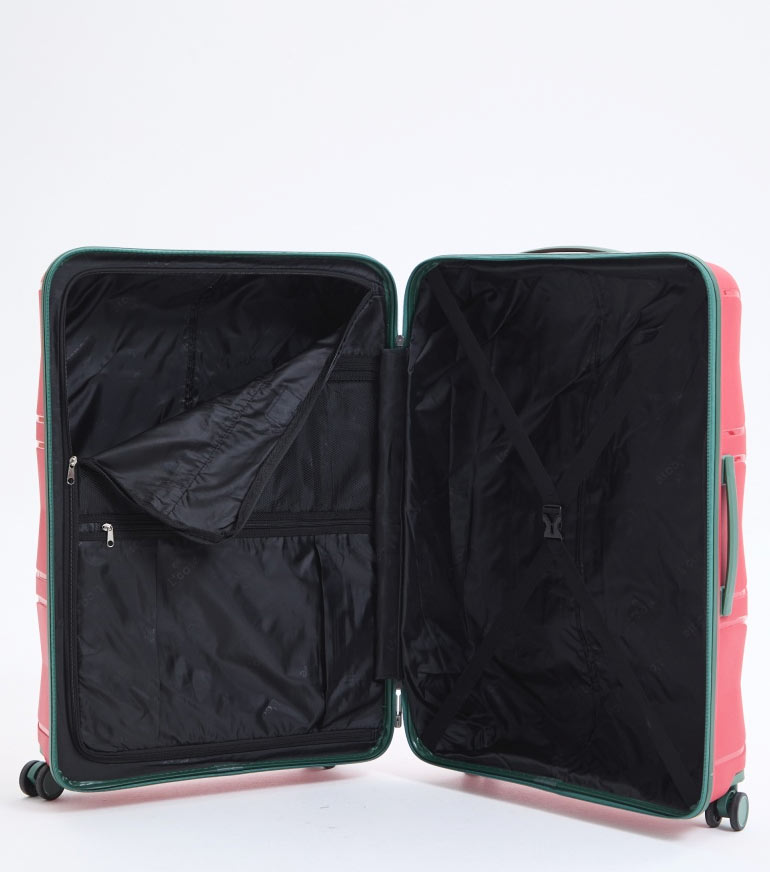 Большой чемодан L-case Miami (77 cm) - red-green