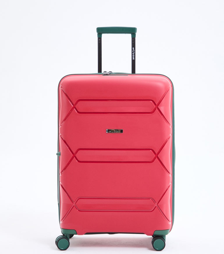 Средний чемодан L-case Miami M (67 cm) - Red-green