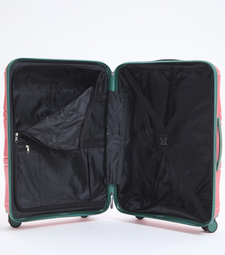 Средний чемодан L-case Miami M (67 cm) - Red-green