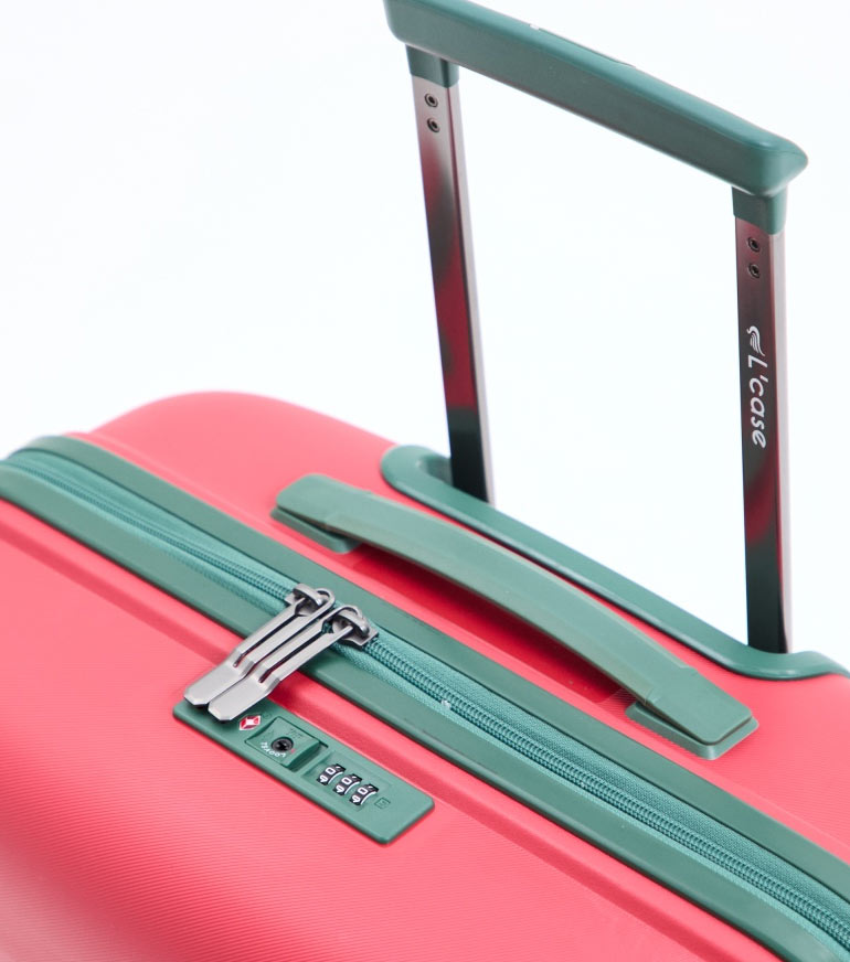 Средний чемодан L-case Miami M (67 cm) - Red-green
