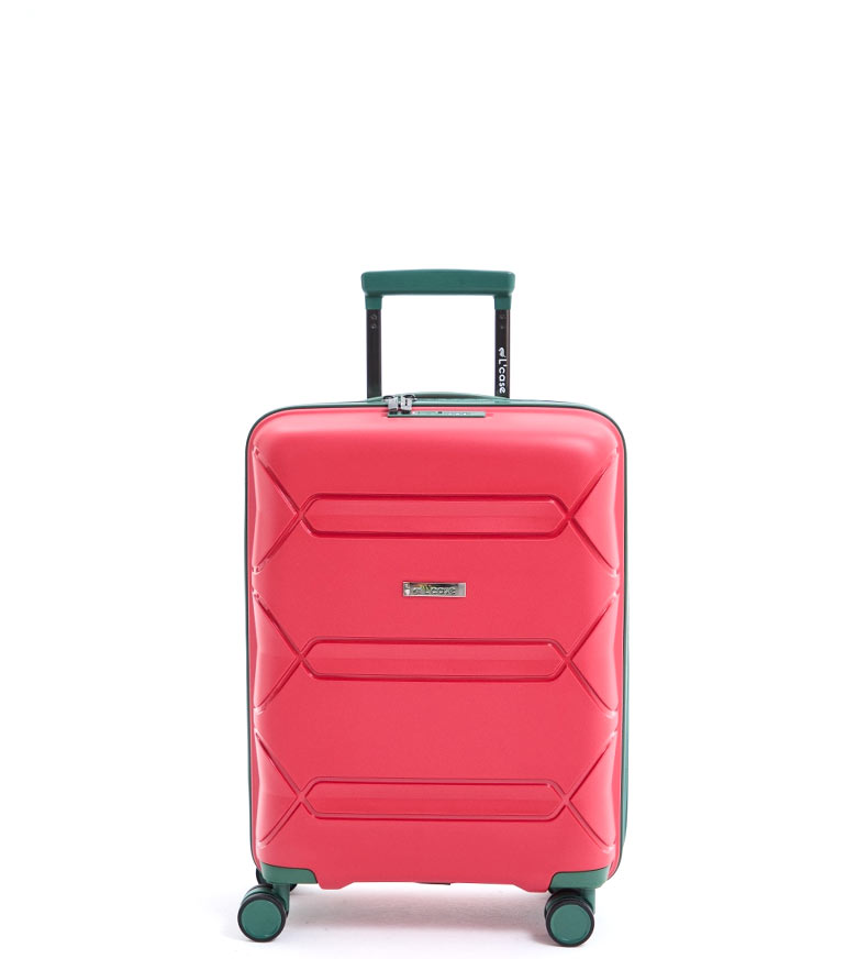 Малый чемодан L-case Miami (55 см) - red-green ~ручная кладь~
