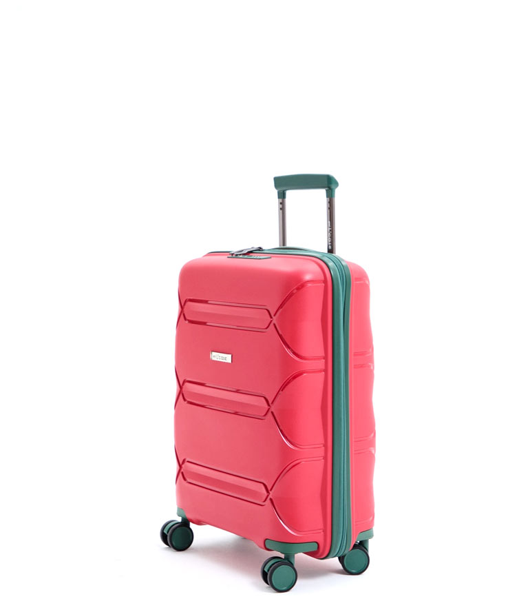 Малый чемодан L-case Miami (55 см) - red-green ~ручная кладь~