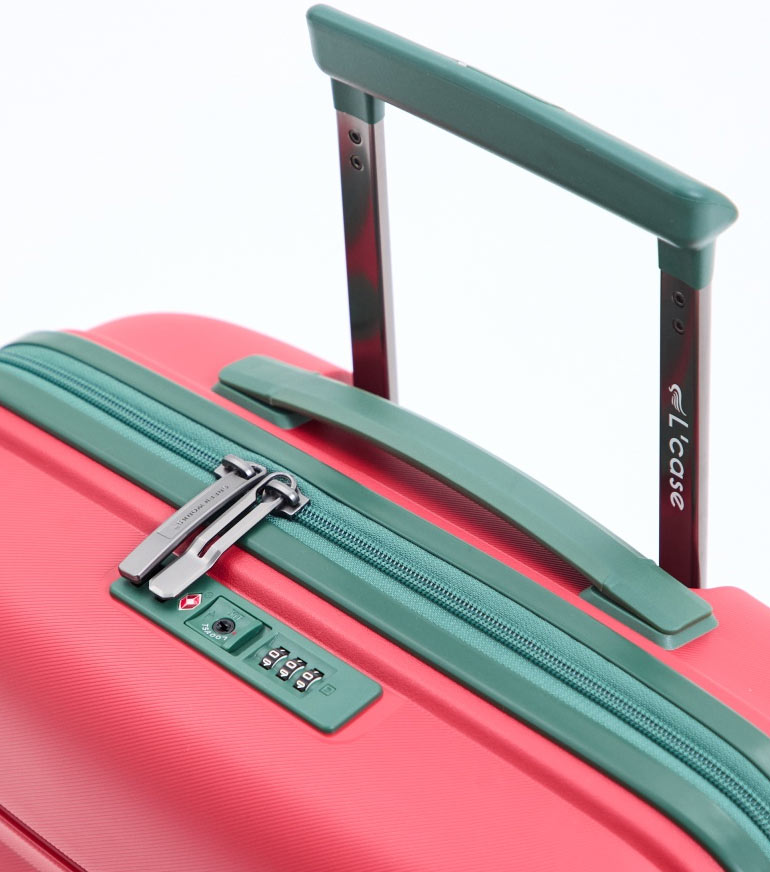 Малый чемодан L-case Miami (55 см) - red-green ~ручная кладь~