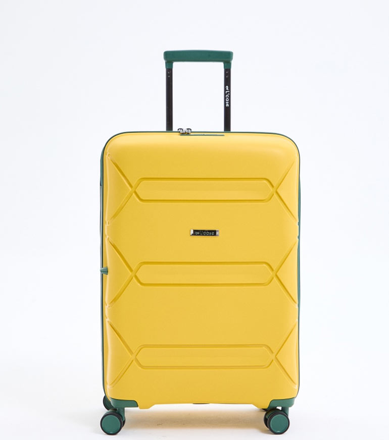 Средний чемодан L-case Miami M (67 cm) - yellow-green