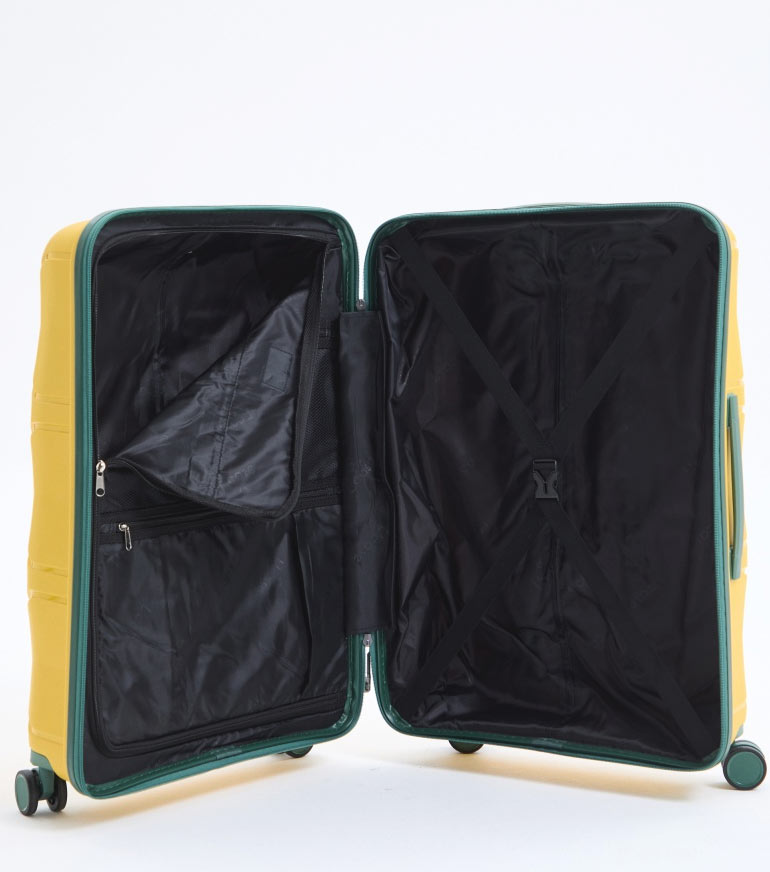 Средний чемодан L-case Miami M (67 cm) - yellow-green