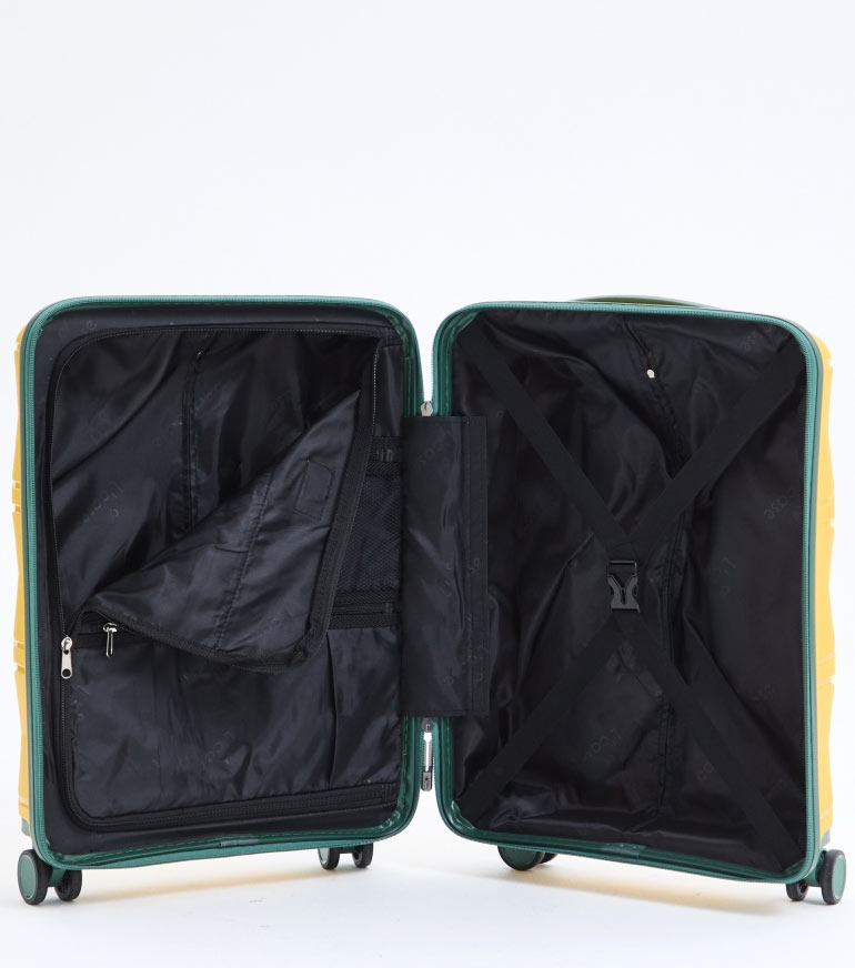 Малый чемодан L-case Miami S (55 см) - yellow-green ~ручная кладь~