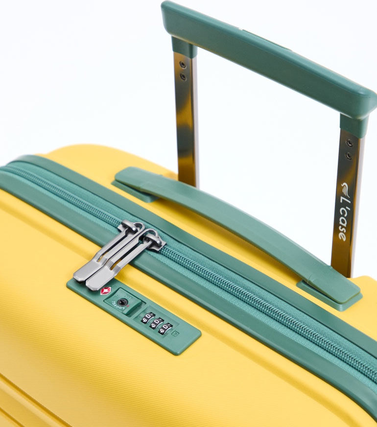 Малый чемодан L-case Miami S (55 см) - yellow-green ~ручная кладь~