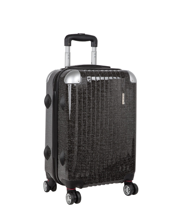 Малый чемодан спиннер Polar Р1011 black (55 см)