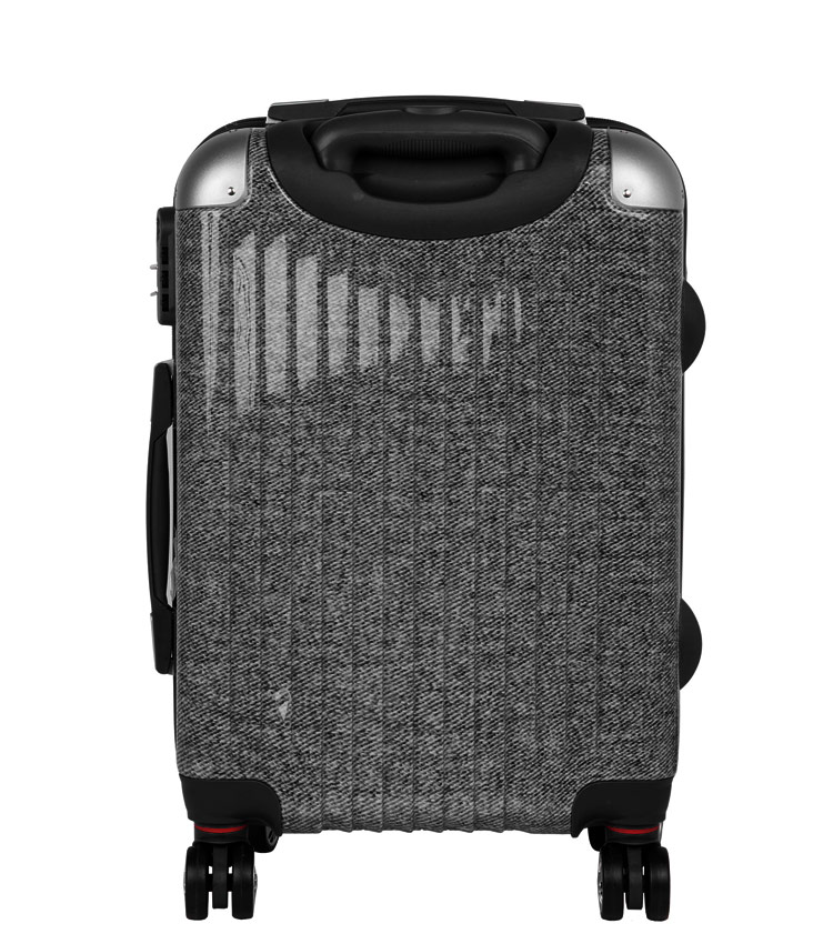Средний чемодан спиннер Polar Р1011 black (65 см)