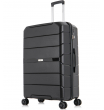 Большой чемодан спиннер L'case Singapore black (78 см)