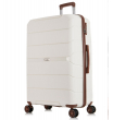 Большой чемодан спиннер L'case Singapore white (78 см)